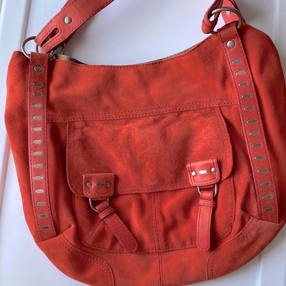 Nine West Vintage America Collection red sueded leather bag
